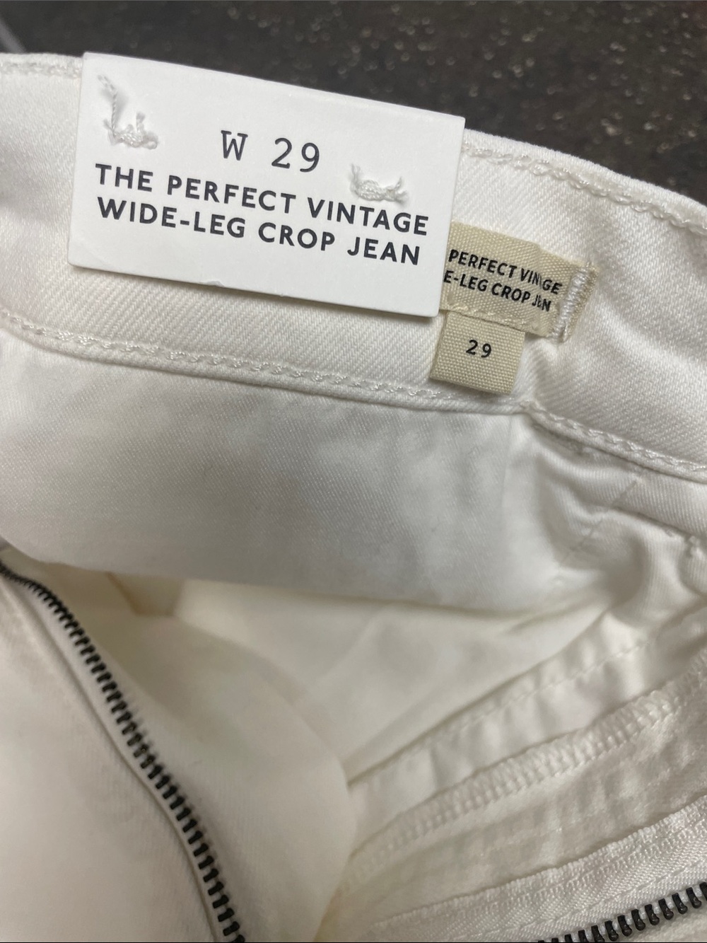 Madewell Perfect Vintage Wide-Leg Crop Jeans Tile White - Picture 7 of 8